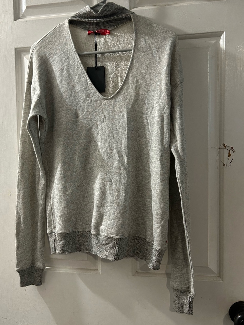 n:PHILANTHROPY Light Gray V-Neck Sweater